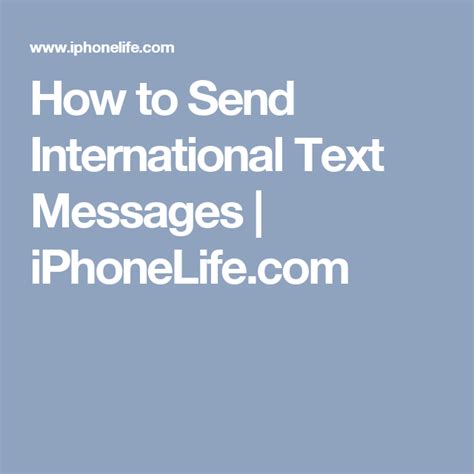 send international text messages on iphone.